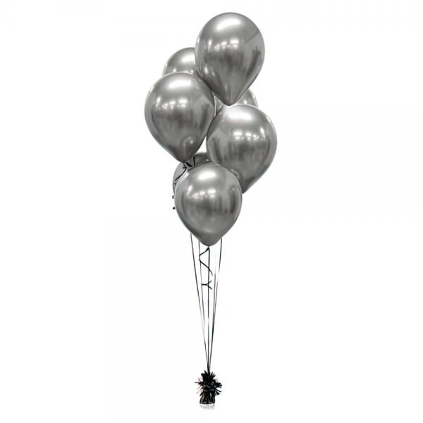 Latexballoner Chrome Grafit Platinum