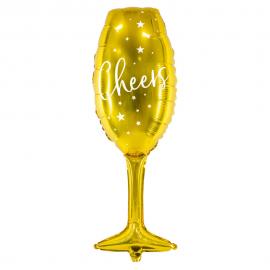 Champagneglas Cheers Folieballon