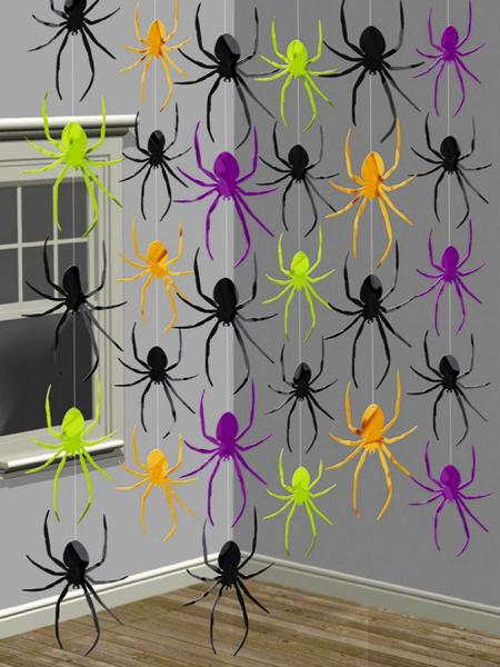 Hngende Halloween Dekorationer Edderkopper