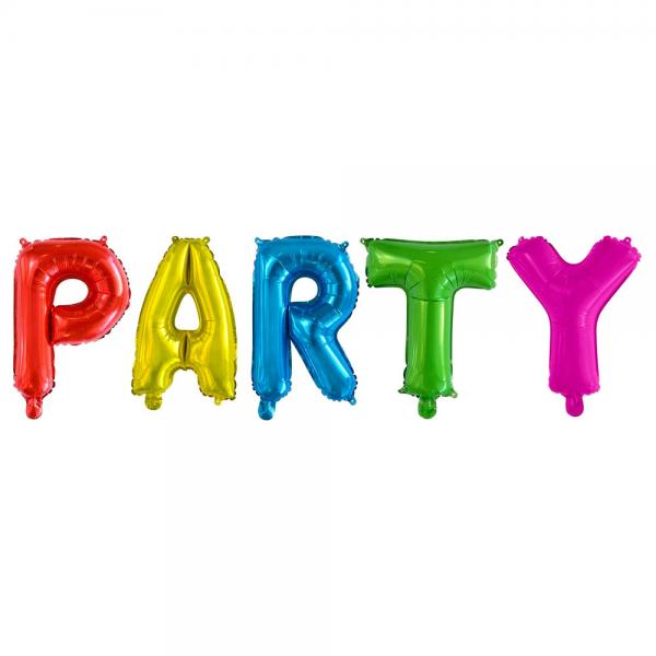 Folieballoner Party Flerfarvet
