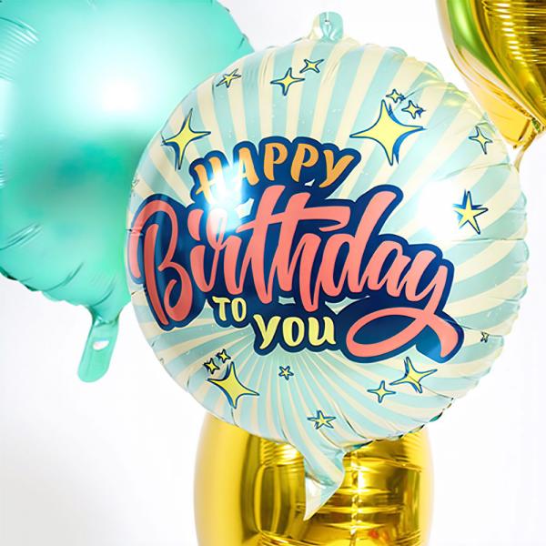 Ballon Happy Birthday To You Stjerner