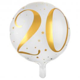 20 År Folieballon Stjerner