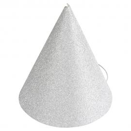 Sølv Mini Festhatte Glitter
