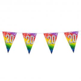 Vimpelguirlande Rainbow 20 år