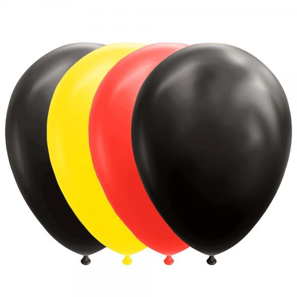 Ballonmix Sort/Gul/Rd 10-pak