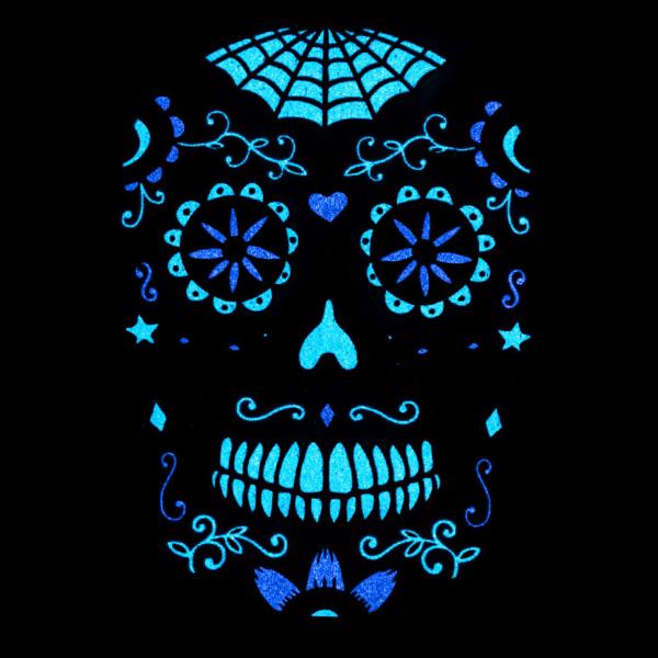 Day of the Dead Selvlysende Ansigtstatoveringer