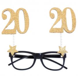 20 År Briller Glitter Guld