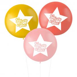 Balloner XL You Are A Star Pink/Rød/Gul