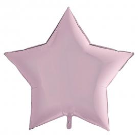 Stor Folieballon Stjerne Pastel Pink