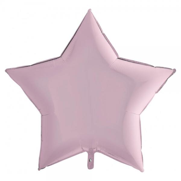 Stor Folieballon Stjerne Pastel Pink