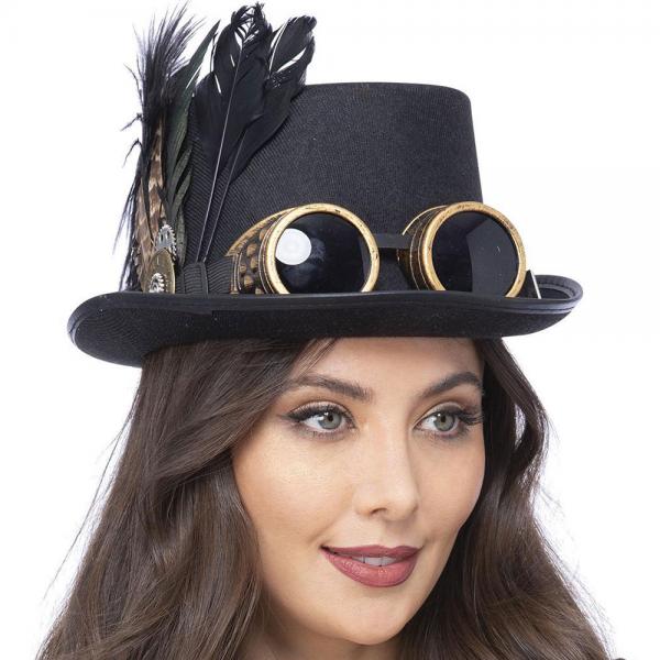 Gothic Viktoriansk Steampunk Hj Hat