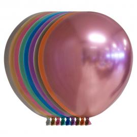 Latexballoner Chrome Farvemix