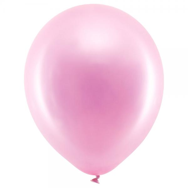 Rainbow Latexballoner Metallic Pink 100-pak