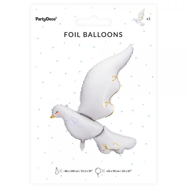 Folieballon Due Hvid