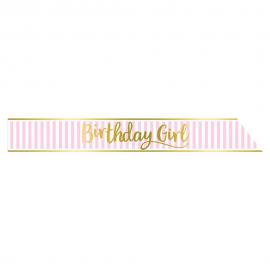 Birthday Girl Ordensbånd Pink Chic