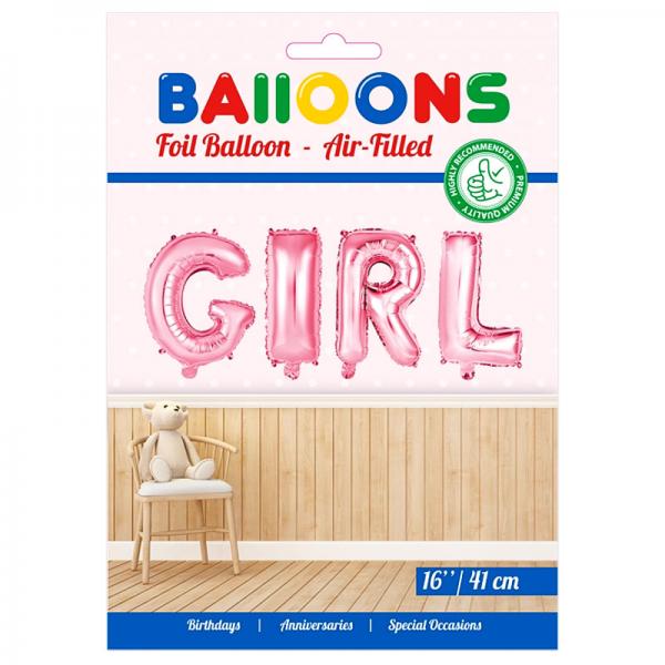 Folieballoner Baby Shower Girl