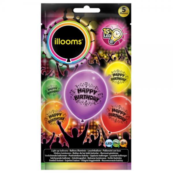 Illooms LED Balloner Happy Birthday