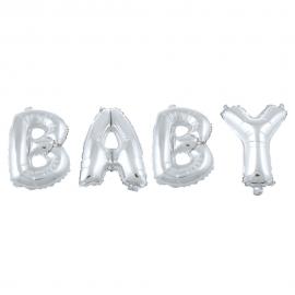 Baby Bogstavballoner Sølv