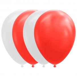 Ballonmix Rød/Hvid 10-pak