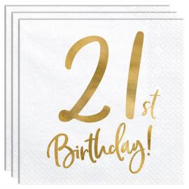 Servietter 21st Birthday