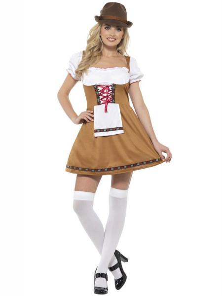 Oktoberfest Beer Maid Kjole Kostume