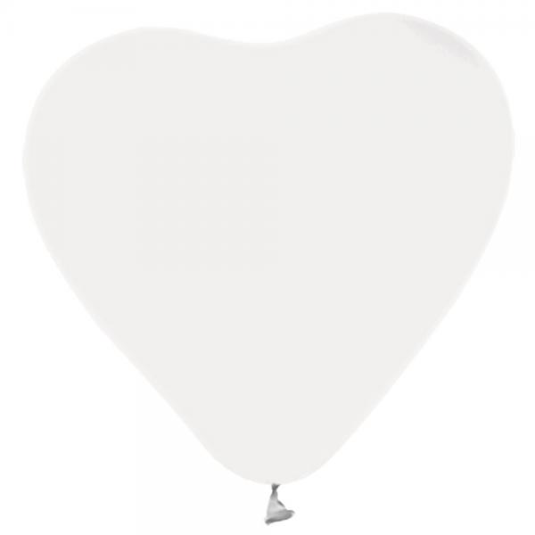 Hjerteformede Balloner Hvide