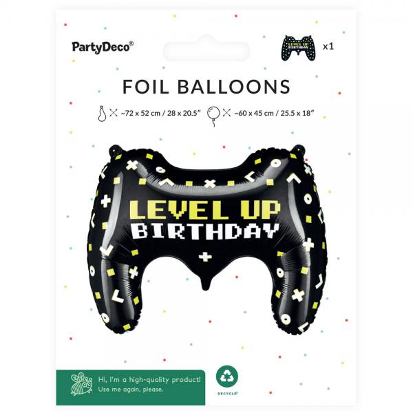 Spilkontrol Folieballon Level Up Birthday