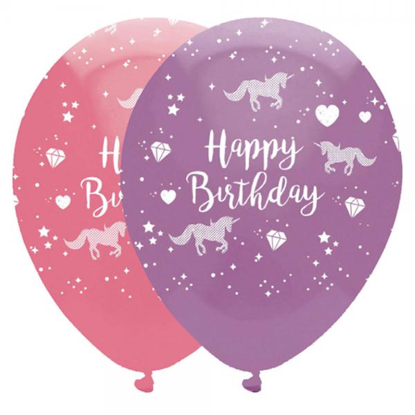 Happy Birthday Balloner Unicorn Fantasy