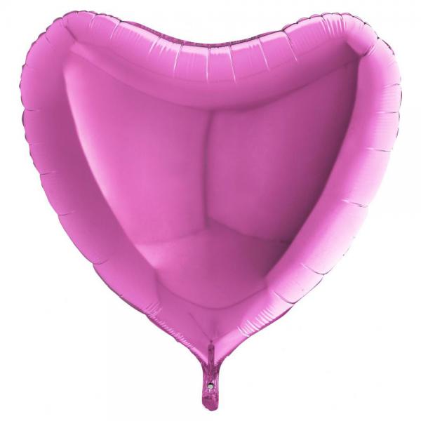 Hjerteballon Folie Pink