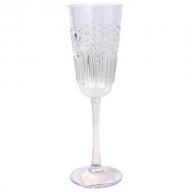 Champagneglas med Blomstermønster Gennemsigtig