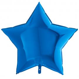 Folieballon Stjerne Blå XL