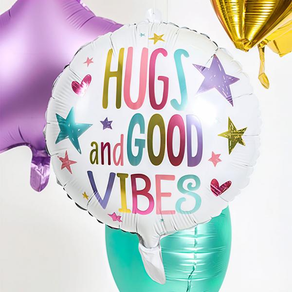 Folieballon Hugs & Good Vibes