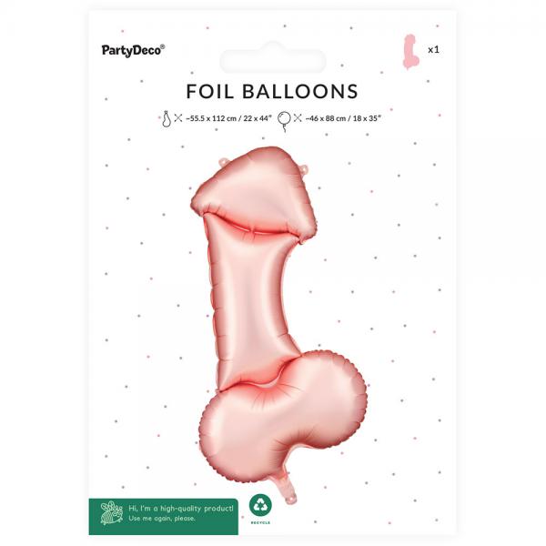 Folieballon Penis Rosguld