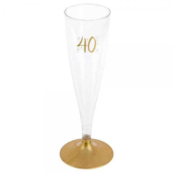 40-rs Champagneglas Genanvendeligt Guld