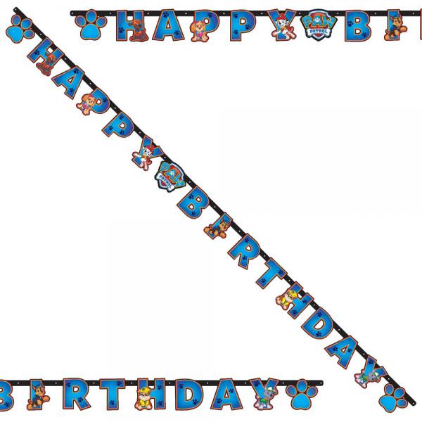 Paw Patrol Happy Birthday Banner