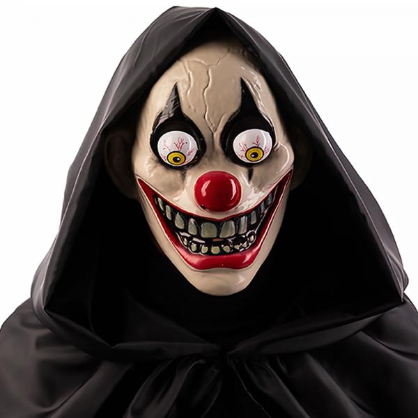 Horror Clown Maske med Bevgelige jne