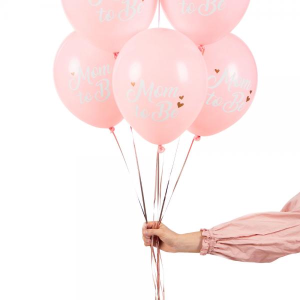 Latexballoner Mom to Be Lyserd 50-pak