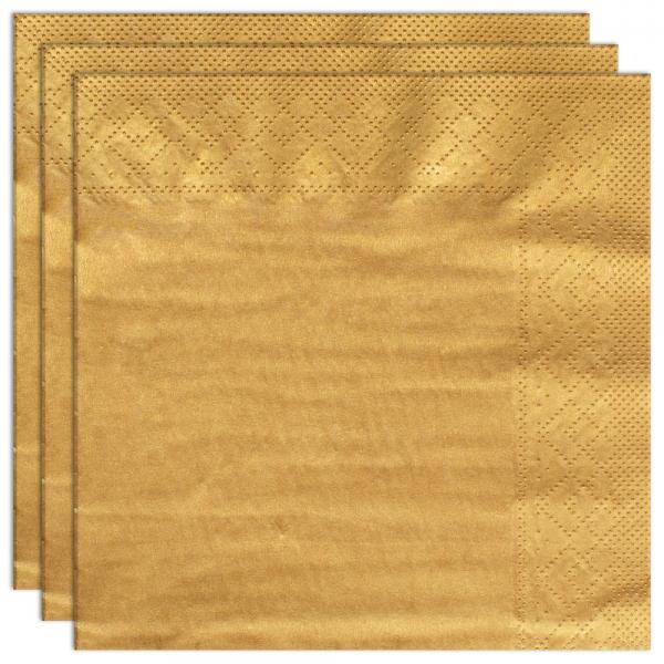 Engangsservietter Guld 33 cm 20-pack