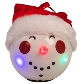 Julekugle med LED-Belysning Snemand
