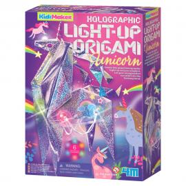 Holografisk Enhjørning Light Up Origami Kreativt Sæt