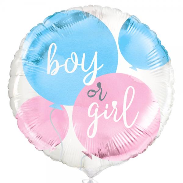 Boy or Girl Folieballon Bl & Pink