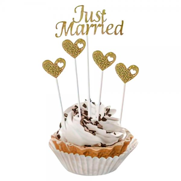 Just Married Kagepynt Guld