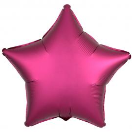 Folieballon Stjerne Pomegranate Lyserød Satinluxe