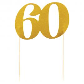 Cake Topper Guld 60