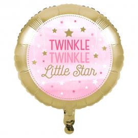 Twinkle Twinkle Little Star Folieballon Lyserød