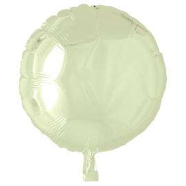 Folieballon Rund Pearl Ivory