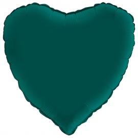 Folieballon Hjerte Smaragdgrøn Matt