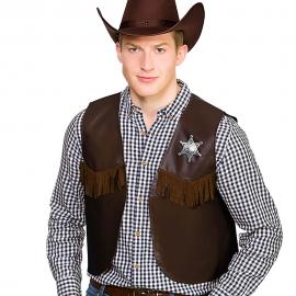 Cowboy Vest Mørkebrun