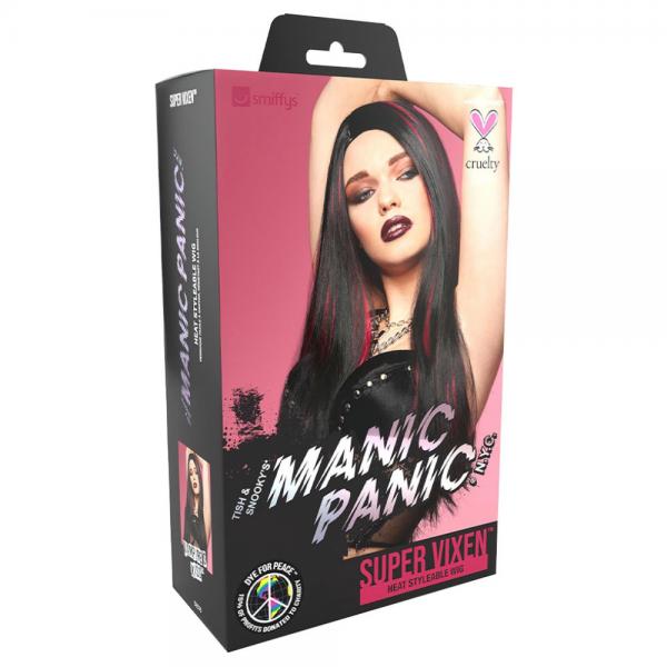 Super Vixen Manic Panic Paryk Sort & Pink