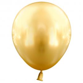 Miniballoner Chrome Guld 100-pak